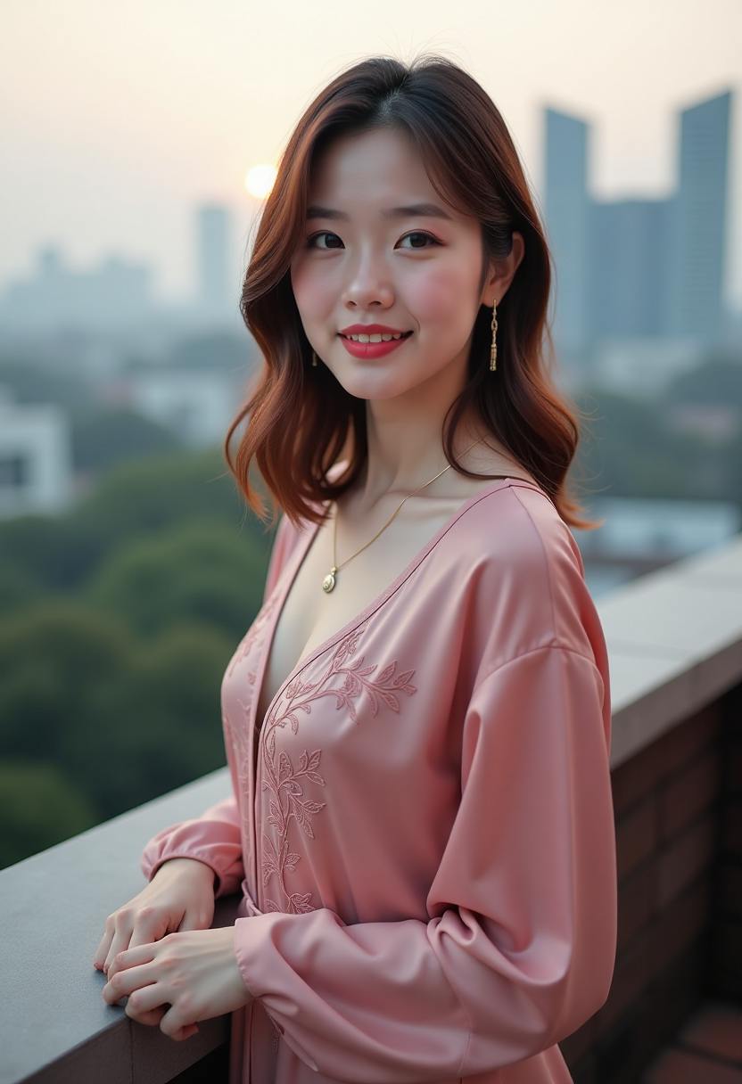 晚霞散步